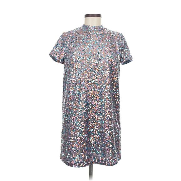 Superdry High Neck Sequin T-Shirt Dress Size 6 NWT - Picture 5 of 12